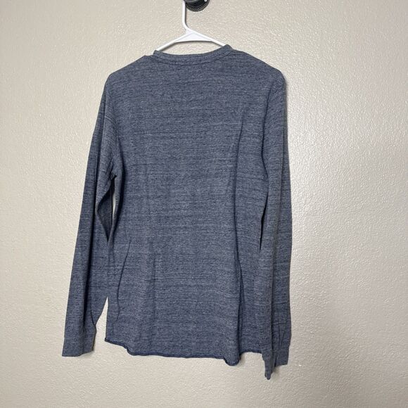 Marine Layer Shirt Mens Size S Blue Henley Top Long Sleeve Tee Thin Knit Heather - Picture 4 of 10
